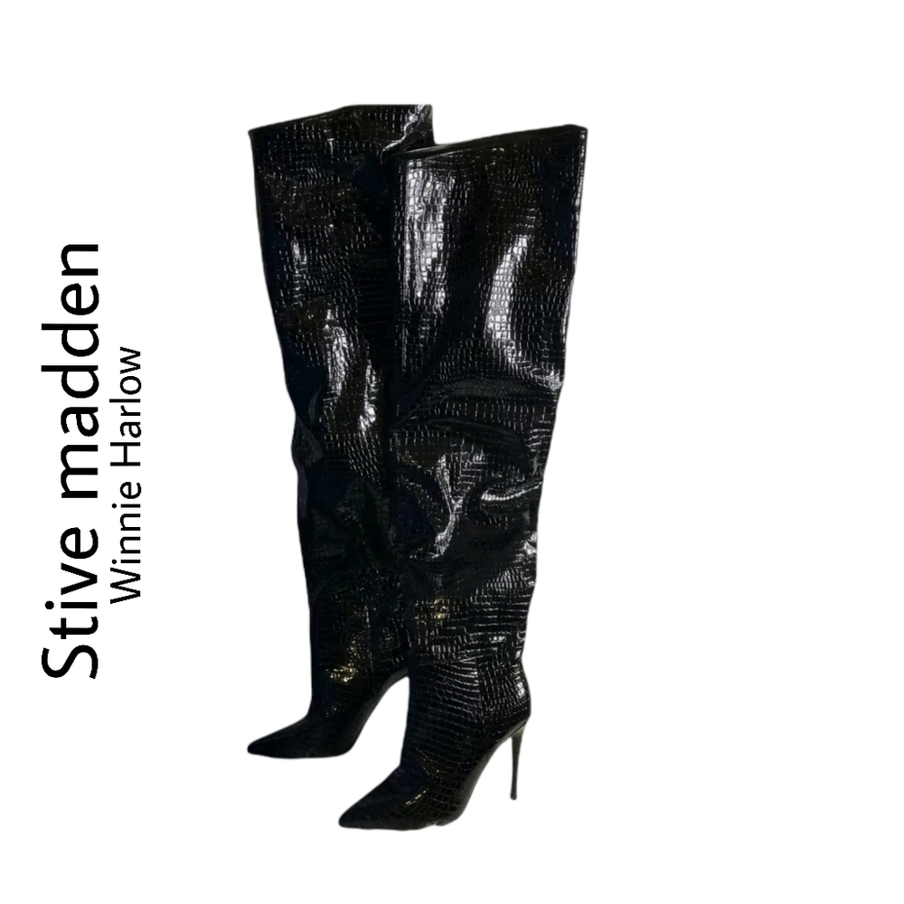 Steve Madden Black Over the Knee Boots